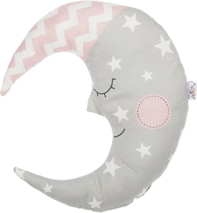 Pernă din amestec de bumbac pentru copii Apolena Pillow Toy Moon, 30 x 33 cm, gri