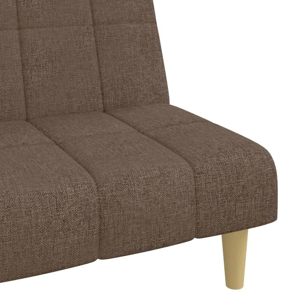 Canapea extensibila cu 2 locuri, gri taupe, material textil Gri taupe