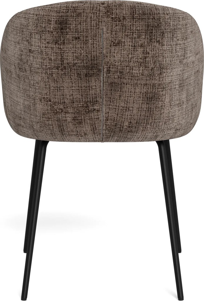 MAZZONI EXPORT CLARA Maro Stins (țesătură Juto 24)/picioare negre - SCAUN MODERN ADÂNC TAPIȚAT PENTRU SALON/LIVING/BIROU LOFT