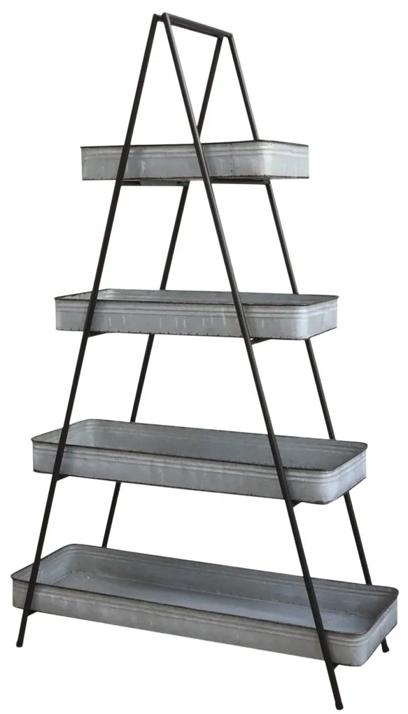Etajera din metal, cu 5 sertare, Antique zinc