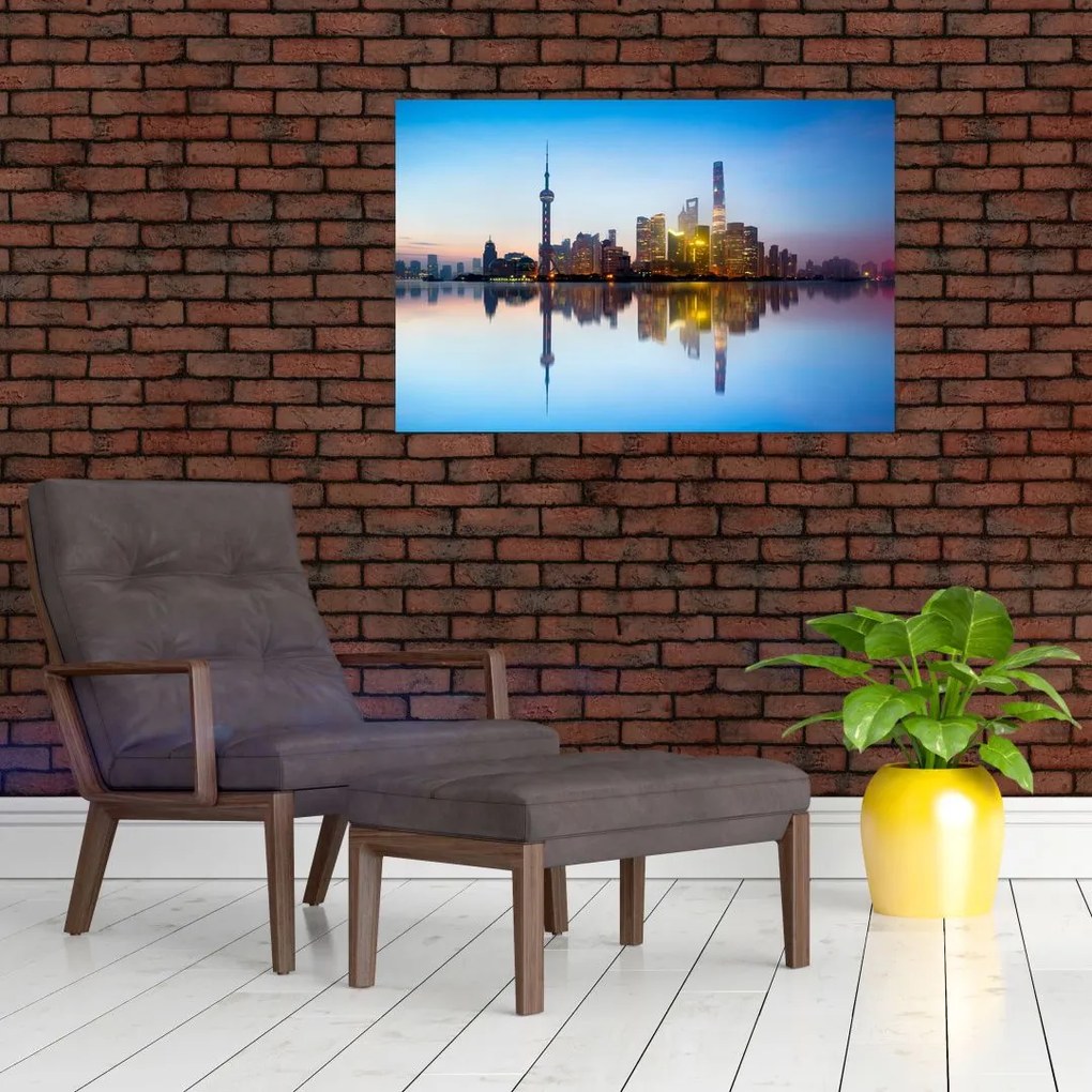 Tablou - Cerului dimineții deasupra Shanghaiului (90x60 cm)