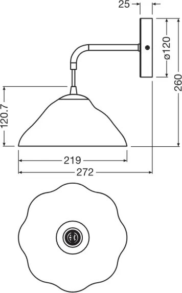 Osram - Aplica de perete LOTUS LEAF 1xE14/5,5W/230V