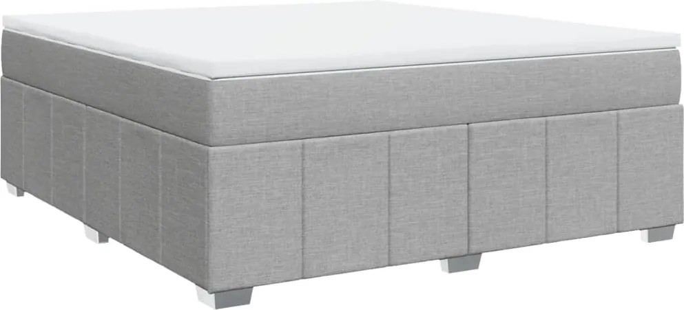 vidaXL Pat continental, gri deschis, 180x200 cm, material textil