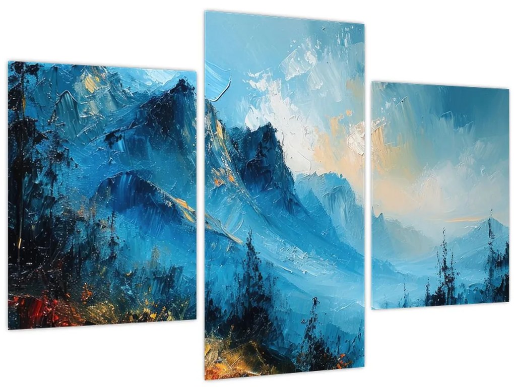 Tablou - Pictura munților (90x60 cm)