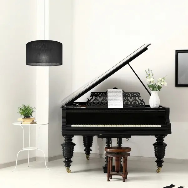 Lustră pe cablu SIRJA 1xE27/60W/230V negru