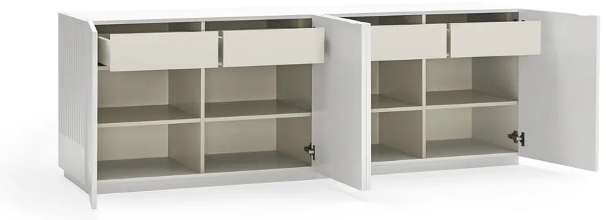 Comodă Teulat Doric, lățime 200 cm, alb