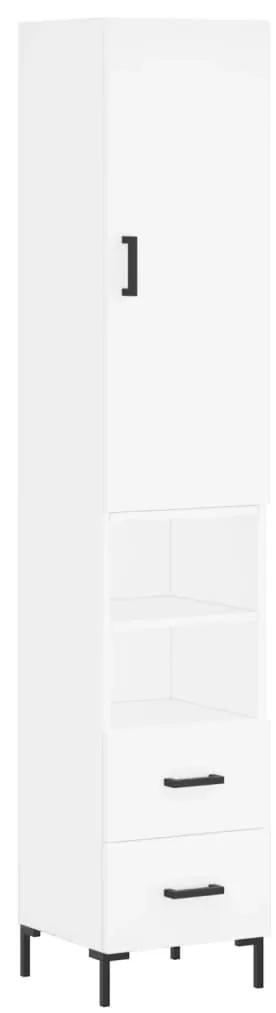 3198913 vidaXL Dulap înalt, alb, 34,5x34x180 cm, lemn prelucrat