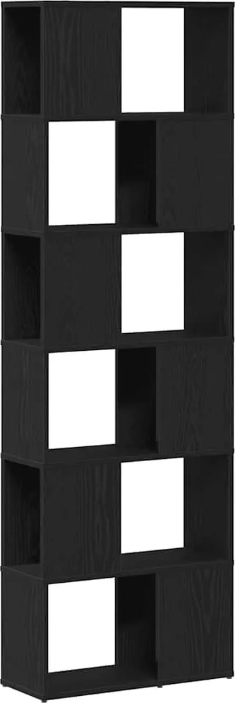 vidaXL Dulap cu cărți/Separator de cameră Stejar negru 60x24x186 cm