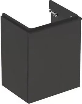 Dulap baza pentru lavoar suspendat Geberit Smyle Square lava gri inchis 1 usa opritor dreapta 50 cm