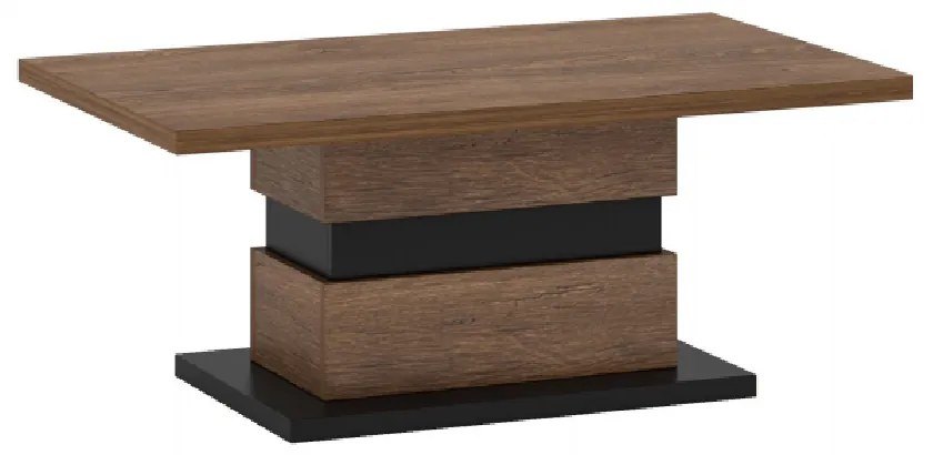 Masuta de cafea, stejar bolzano / negru, DELIS T