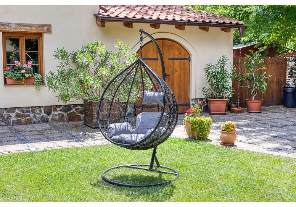 Fotoliu din ratan gri închis Bonami Selection Noela