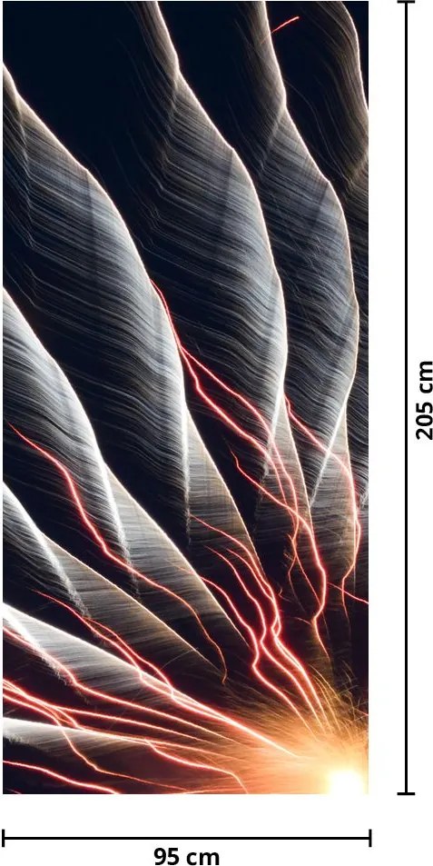 Fototapet pentru ușă - Descărcare luminii (95x205cm)