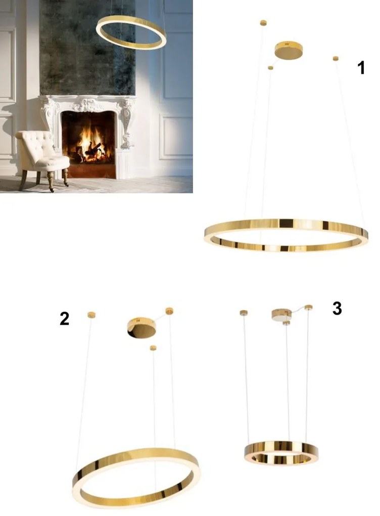 Lustra LED dimabila design minimalist Luxury, 40cm