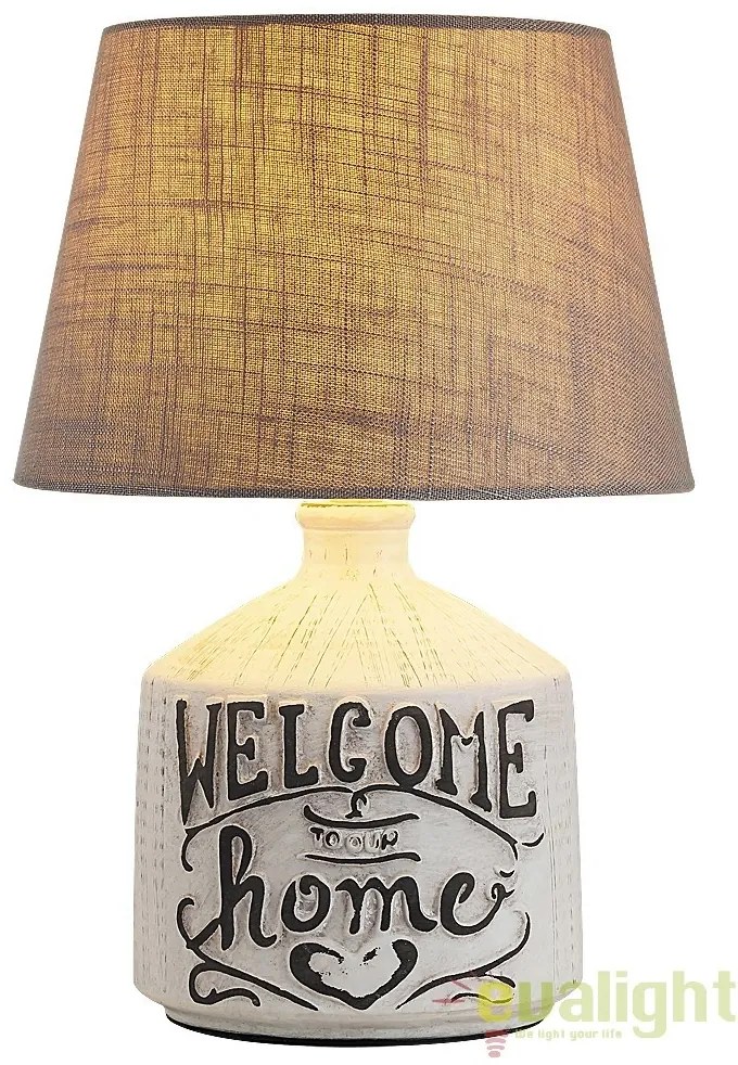 Veioza, lampa de masa din ceramica, diametru 24,5cm, Petra 4386 RX