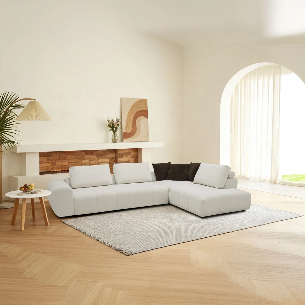 Colțar extensibil dumonde cu sezut confortabil din spuma high-density Allure 325x107 cm