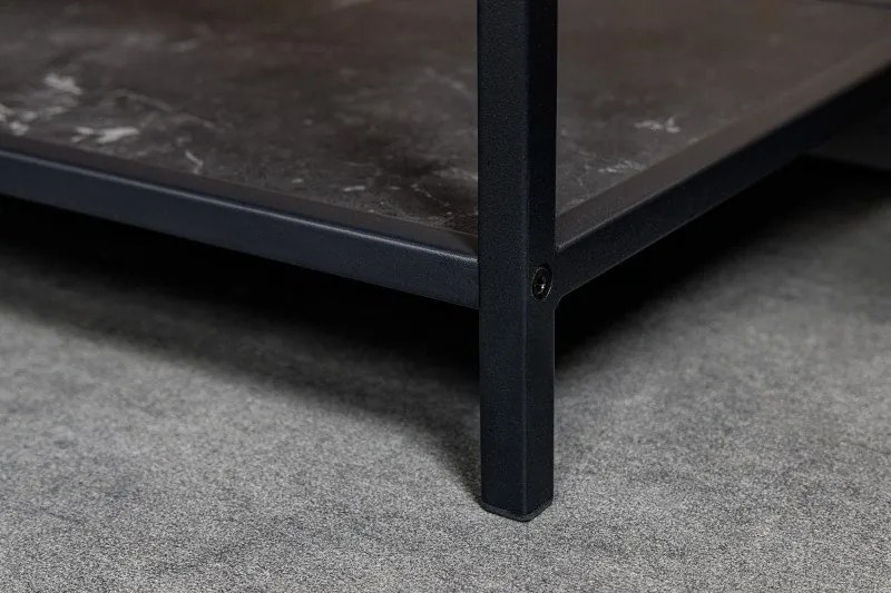 Raft design industrial Slim Line 185x135cm, negru