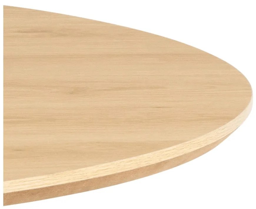 Masă de dining rotundă cu blat cu aspect de lemn de stejar ø 120 cm Cadiz – Actona