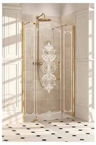 Usa de dus batanta stanga 120cm, pentru nisa, sticla clear grace, Huppe Studio Victorian, SV0601.031.343