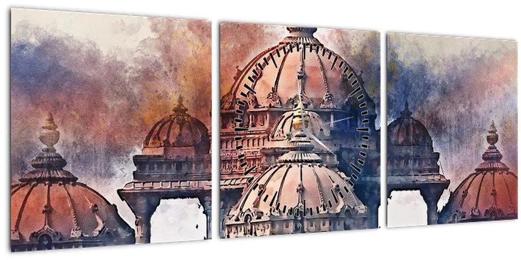 Tablou - Akshardham, New Delhi, India (cu ceas) (90x30 cm)