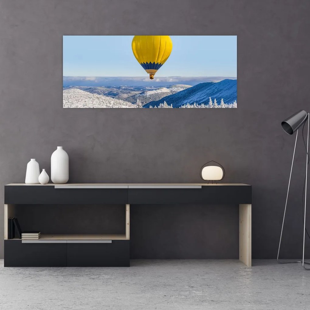 Tablou - Zbor peste peisaj de iarnă (120x50 cm)