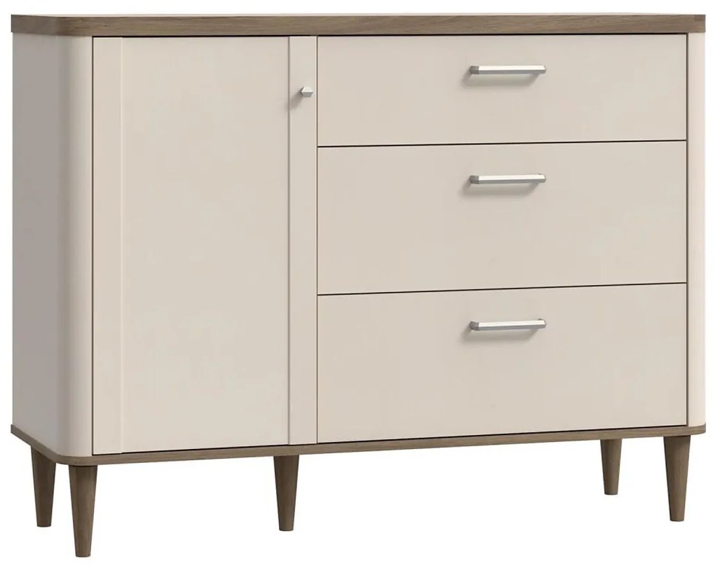 Comodă cu sertare VIRO, maro/bej