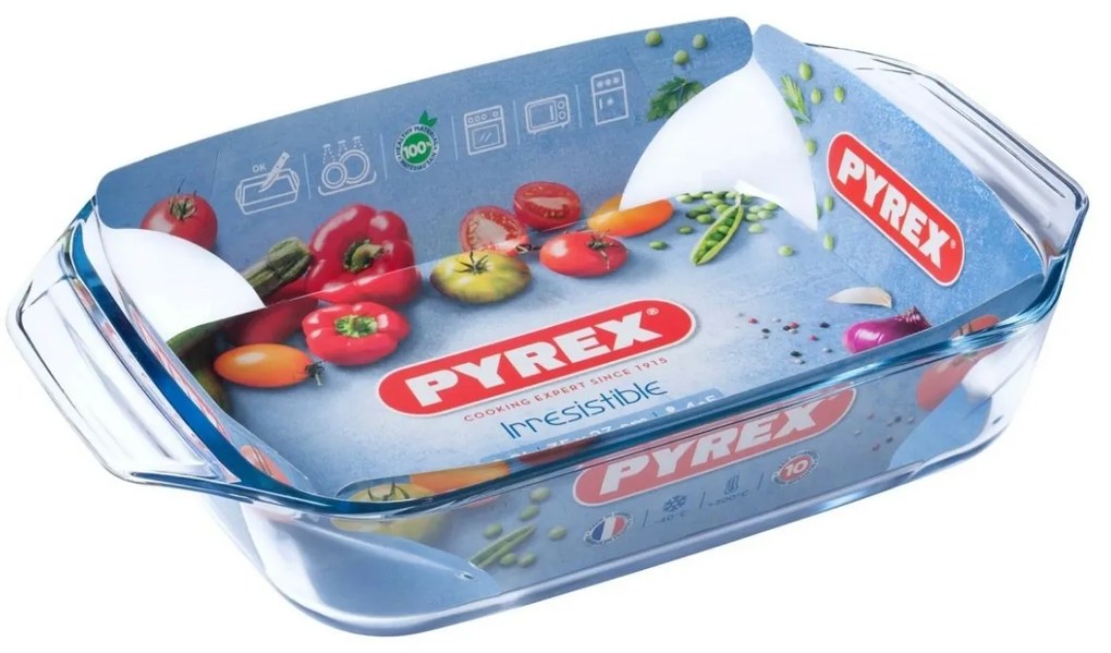 Vas de copt din sticlă Pyrex 2 l, 31 x 20 x 6 cm, 2 l