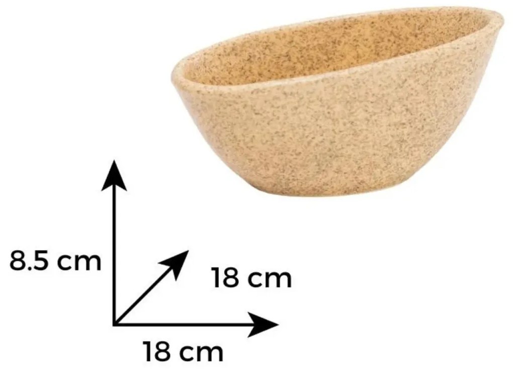 Bol ceramica 18 cm Tetris TRB 18, pentru servirea aperitivelor, salatelor
