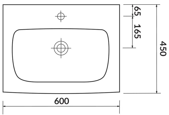 Lavoar pentru mobilier, Cersanit, Moduo, 60 x 45 cm, alb