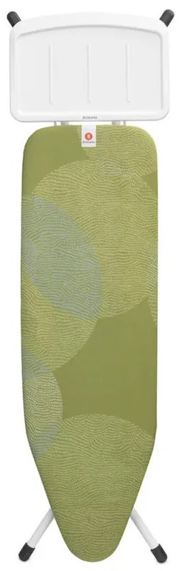 Masа de cаlcat Brabantia B 1005618, 124x38 cm, 7 pozitii de reglare, Suport statie de calcat, Verde