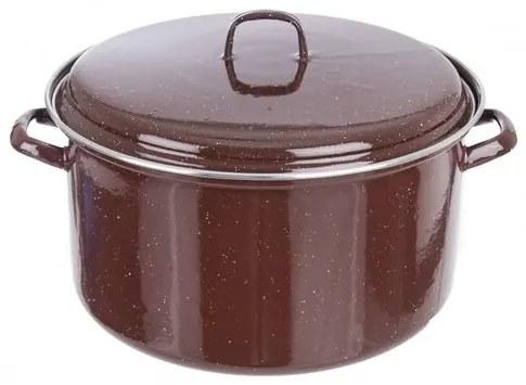 Capac emailat Orion BROWN Lem, 33 cm, diam. 33 cm