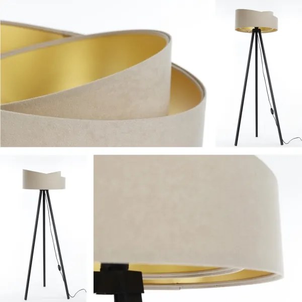 Lampă de podea GALAXY 1xE27/60W/230V bej/wenge