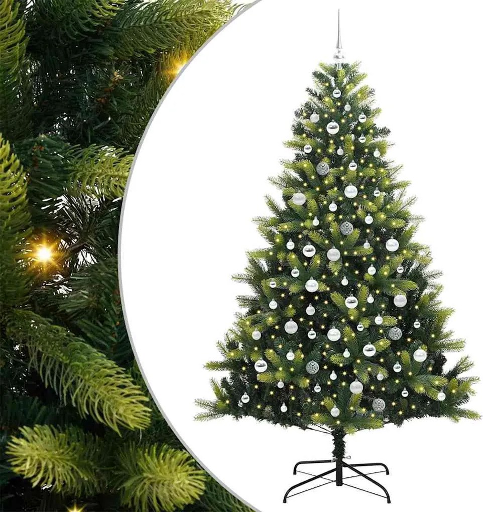 vidaXL Brad de Crăciun artificial cu ramuri articulare 300 LEDs 210 cm