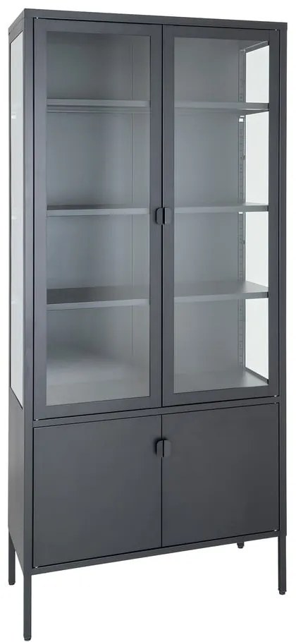 Vitrină neagră din metal 80x180 cm Brisbane – House Nordic