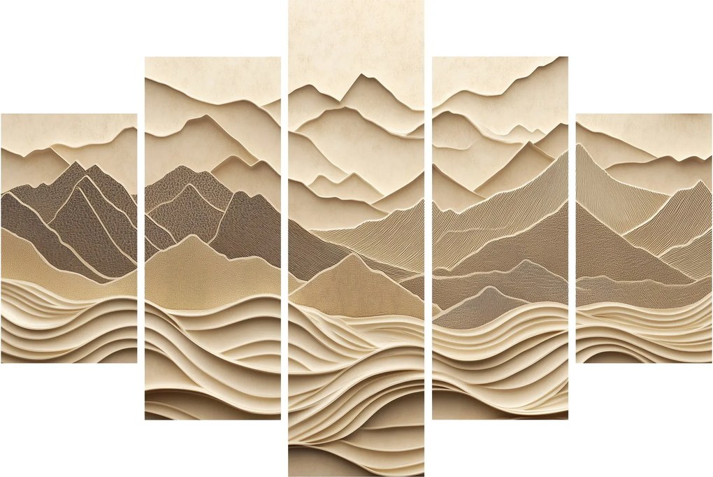 Tablou - Linii Montane 3D (150x105 cm)