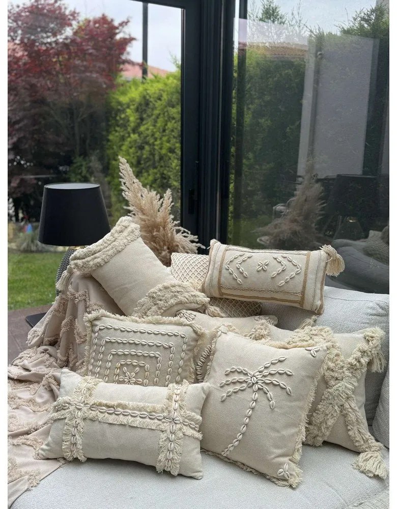 Față de pernă din bumbac 43x43 cm Seashells – Mioli Decor