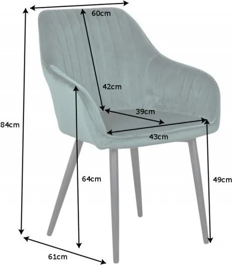 Set de 2 scaune elegante, tapitate Turin verde smarald