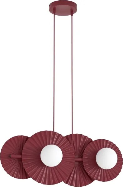 Lustră suspendată pe cablu UMBRA 4xG9/8W/230V roșie