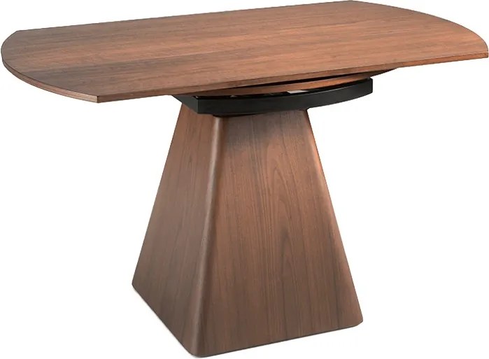 Masa extensibila eleganta design LUX Walnut Veneered 80-140x140cm