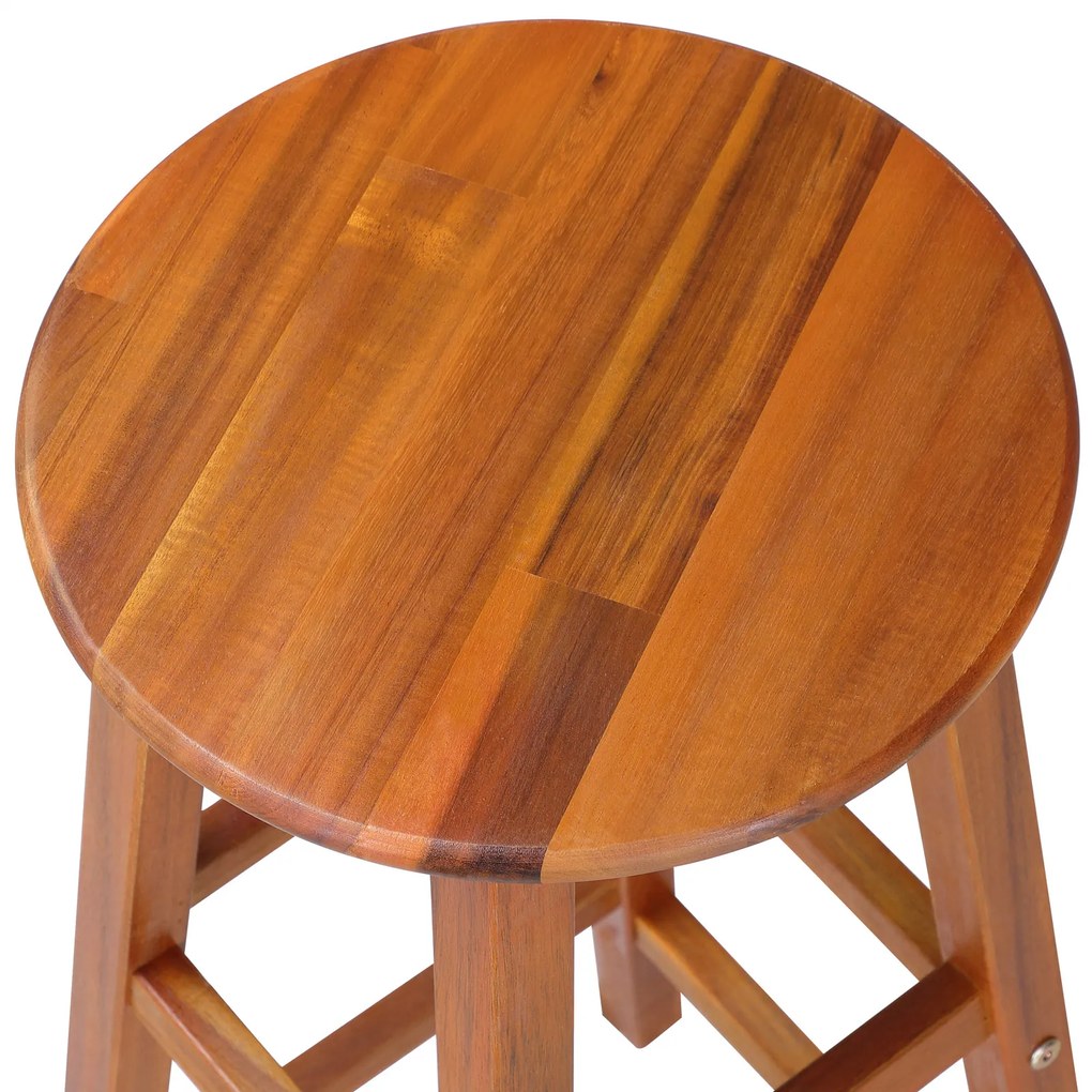 Casaria Scaune de bar OSLO, 2 buc., 34x76cm, maro natural