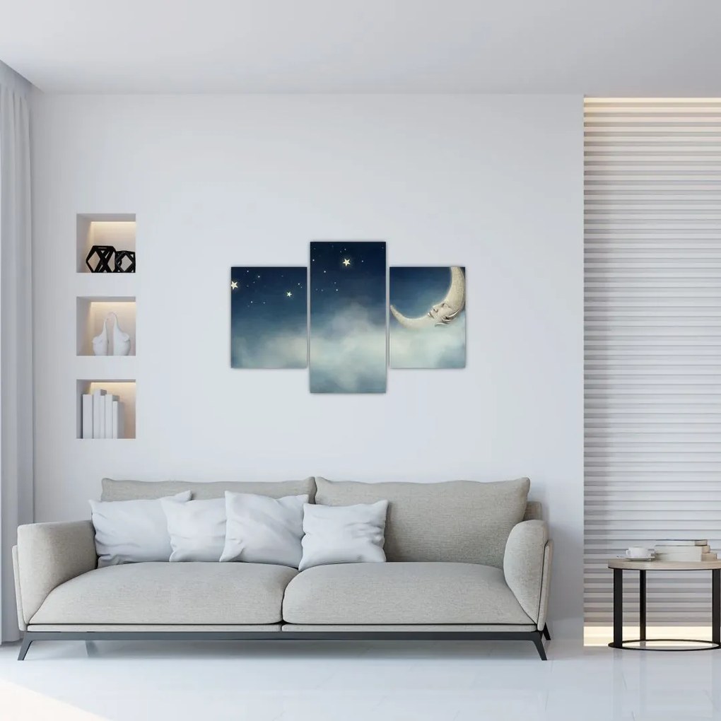Tablou - Luna cu stele (90x60 cm)