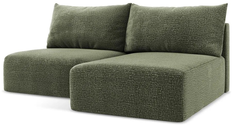 Colțar verde extensibil/cu spațiu de depozitare (cu colț pe partea dreaptă) Kalena – Makamii