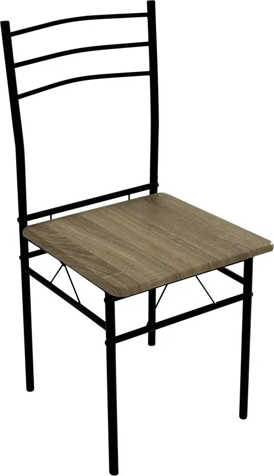 Set de sufragerie 1+4, stejar sonoma/negru, MAKO