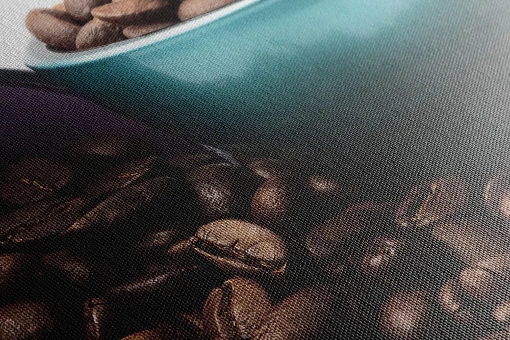 Tablou cești cu boabe de cafea