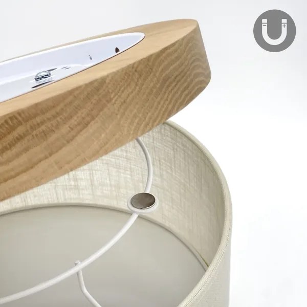 Plafonieră Brilagi BELLADONNA 1xE27/15W/230V d. 30 cm crem/stejar