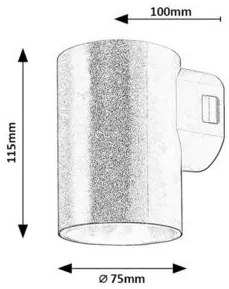 Aplica LED iluminat exterior ambiental, Protectie IP65 Urfa I alba