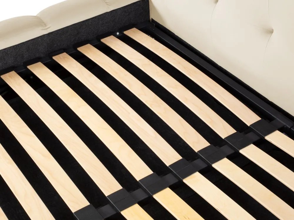 Pat tapitat catifea Bej Deschis Bali – 140×200 cm