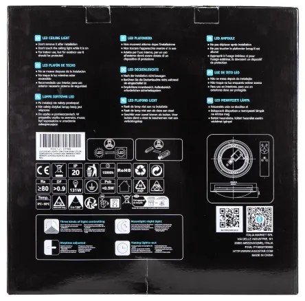 Aigostar - Plafonieră LED dimabilă 30W, 230V, 2700-6500K, Ø 42,9 cm, crom, cu telecomandă