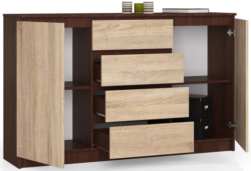 Comodă Koa (wenge + stejar sonoma). 1069052