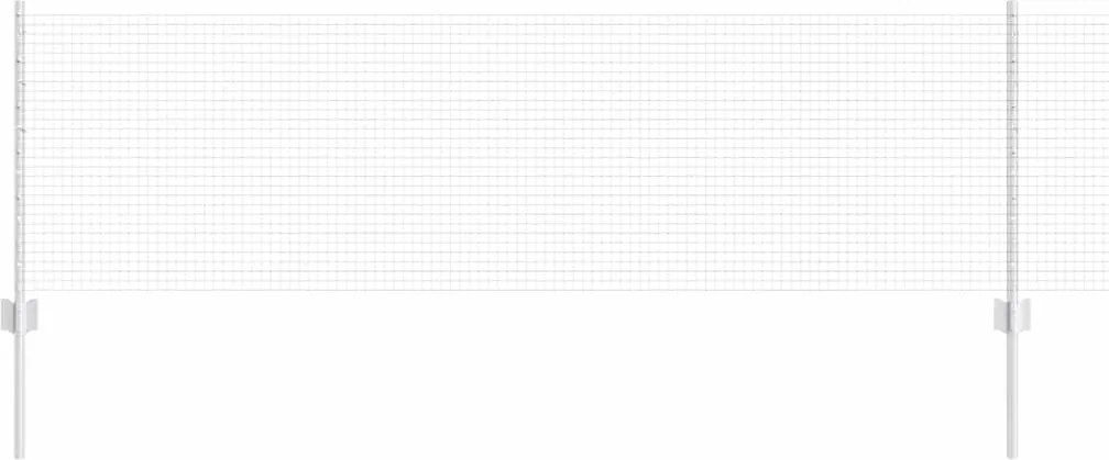 vidaXL Gard cu Stâlp Argintiu 0,6 x 50 m Oțel