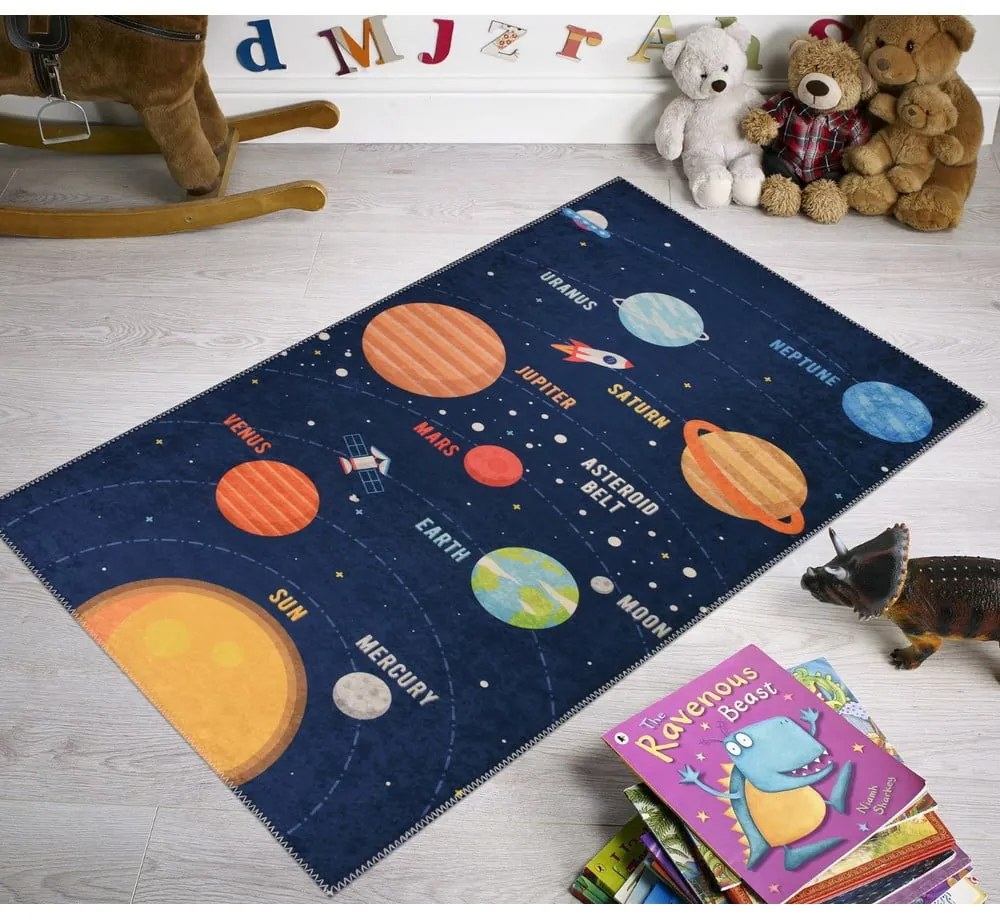 Covor pentru copii 100x160 cm Solar System – Vitaus